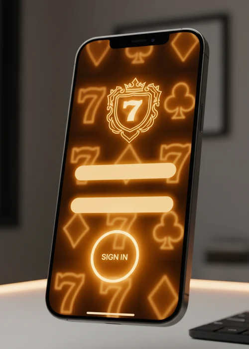 A secure Reinbet Casino login interface displayed on a tablet, showing email and password fields, emphasizing data protection and easy access for players.